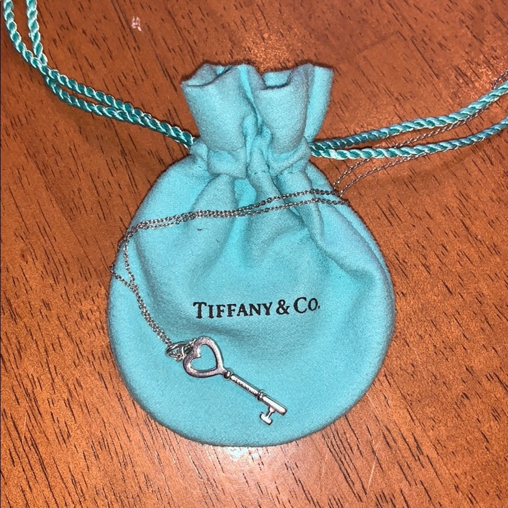 Tiffany & Co. Heart Key Sterling Silver Necklace